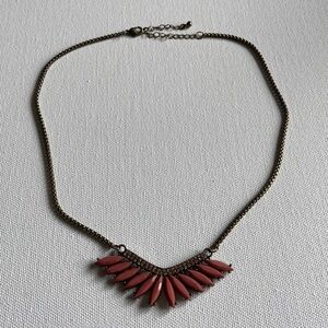 ⭐️Free w/ Purchase! Opaque Rose Rhinestone Necklace